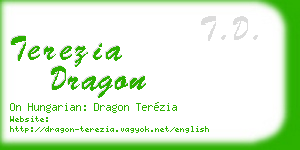 terezia dragon business card
